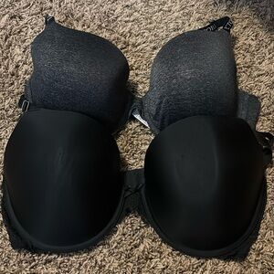 (2) Victoria's Secret Dream Angels Perfect & T-Shirt Lightly Lined Sz 38DD